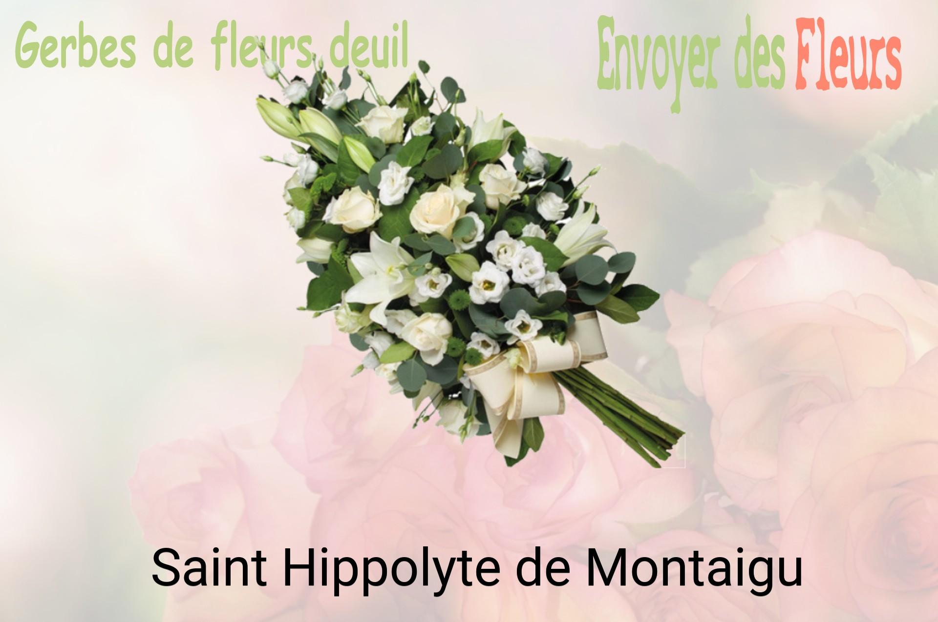 Gerbe de fleurs de deuil livrée à Saint-Hippolyte-de-Montaigu